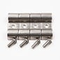 Pure Choice Motorsports Double Stainless Steel Line Clamps: 3/8" x 3/8" Clamps with 10:32 buttonhead screws (4 pcs) - 8660