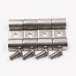 Pure Choice Motorsports Double Stainless Steel Line Clamps: 5/16" x 5/16" Clamps with 10:32 Buttonhead Screws (4 Pcs) - 8665