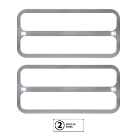 United Pacific Billet Deluxe Side Marker Bezel -1968-1972 Chevrolet & GMC Trucks-Clear Anodized (Pair)- 111151