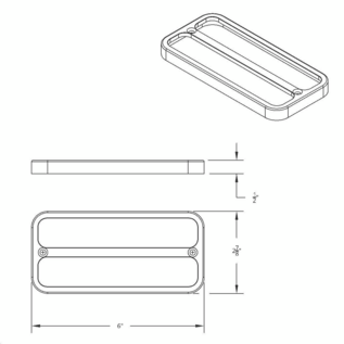 United Pacific Billet Deluxe Side Marker Bezel -1968-1972 Chevrolet & GMC Trucks-Clear Anodized (Pair)- 111151
