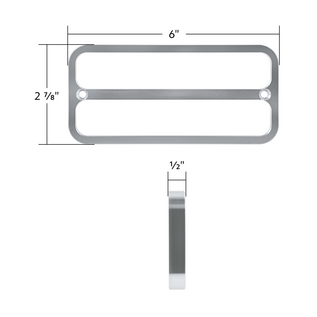 United Pacific Billet Deluxe Side Marker Bezel -1968-1972 Chevrolet & GMC Trucks-Clear Anodized (Pair)- 111151