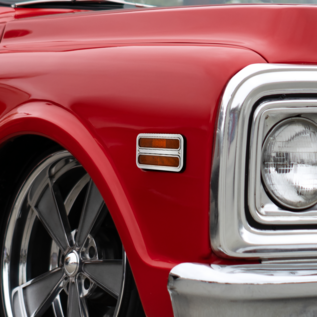 United Pacific Billet Deluxe Side Marker Bezel -1968-1972 Chevrolet & GMC Trucks-Clear Anodized (Pair)- 111151