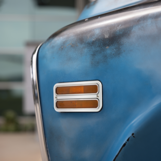 United Pacific Billet Deluxe Side Marker Bezel -1968-1972 Chevrolet & GMC Trucks-Clear Anodized (Pair)- 111151