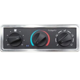 Vintage Air Big 3-Knob Universal Rectangular Control Panel Kit