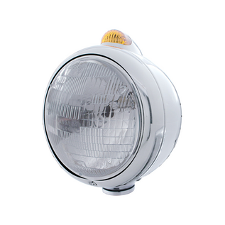 United Pacific Guide 682-C Headlight H6024 & Dual Mode LED Signal - Stainless Steel - 32392