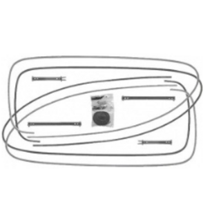 Vintique, Inc. 1941-42 Ford 2-Door Sedan Rear 1/4 Window Channel Kit - 11A-56786