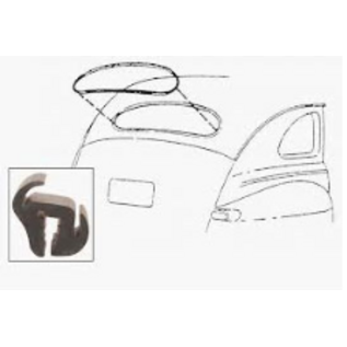Vintique, Inc. 1941-48 Ford Coupe & Sedan Rear Window Seal w/o Groove - 11A-704220