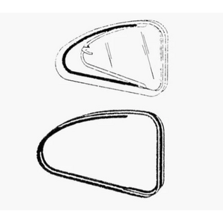 Vintique, Inc. 1941-48 Ford & Mercury Coupe & Fordor Quarter Window Seal - 11A-773540-S
