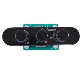 Vintage Air Gen IV & 5 Upgrade 3-Knob Streamline Oval Horizontal Wide Control Panel