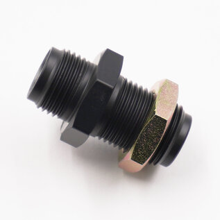 Pure Choice Motorsports Pure Stealth Black A/C Aluminum Bulkhead with Lock Nut