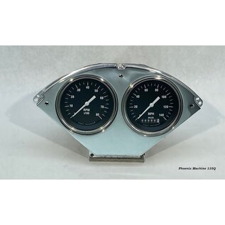 Phoenix Machine Works 55 / 56 Chevy Car - 2 Gauge - 3 3/8 Classic Instruments - 135QC