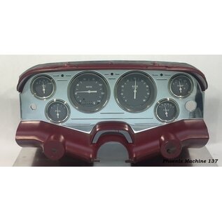 Phoenix Machine Works 58 Chevy Impala Belair - 6 Gauge - 3 3/8 & 2 1/16 Classic Instruments - 137C