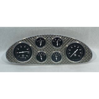 Phoenix Machine Works 33/35 Chevy Standard - 6 Gauge - Engine Turned Insert - 3 3/8 Classic Instruments - 125SS