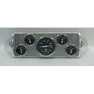Phoenix Machine Works 40-46 Chevy Truck - 5 Gauge - Engine Turned - 3 3/8 & 2 1/16 Classic Instruments - 180SS
