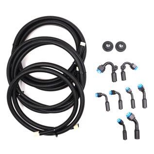 Pure Stealth Pure Stealth Black 8-Fitting Reduced Barrier Beadlock A/C Hose Kit w/o Drier