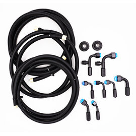 Pure Stealth Pure Stealth Black 8-Fitting Reduced Barrier Beadlock A/C Hose Kit w/o Drier