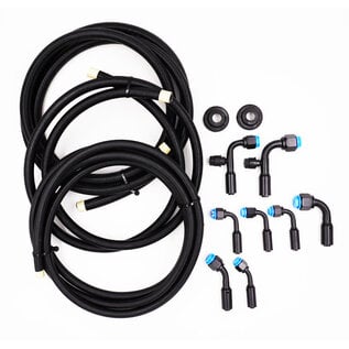 Pure Stealth Pure Stealth Black 8-Fitting Reduced Barrier Beadlock A/C Hose Kit w/o Drier
