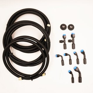 Pure Stealth Pure Stealth Black 8-Fitting Reduced Barrier Beadlock A/C Hose Kit w/o Drier