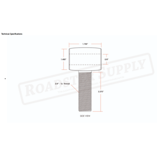 Roadster Supply Company Roadster Supply Adjustable Rod End 3/4"-16 Polished Stainless Straight Shank 5/8" ID Sleeve