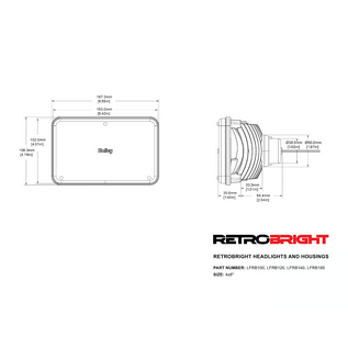 RetroBright Holley RetroBright LED Forward Light -Classic White (3000K) - LFRB120-1