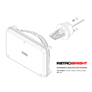 RetroBright Holley RetroBright LED Forward Light -Classic White (3000K) - LFRB120-1