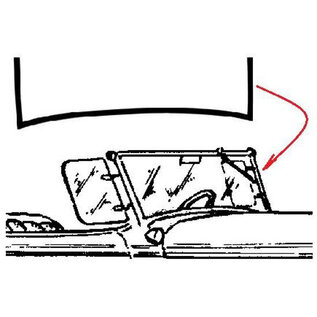 Vintique, Inc. 1932 Ford Car & Pickup Open Car Rubber Windshield Seal - A-37199-BS