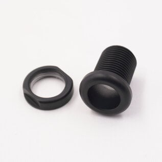 Pure Stealth Aluminum Pass Through Grommet with Lock Nut - Black