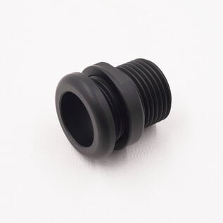 Pure Stealth Aluminum Pass Through Grommet with Lock Nut - Black