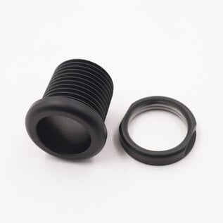 Pure Stealth Aluminum Pass Through Grommet with Lock Nut - Black