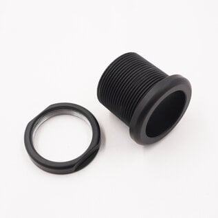 Pure Stealth Aluminum Pass Through Grommet with Lock Nut - Black