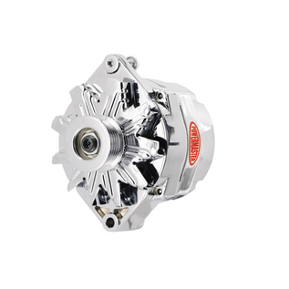 Powermaster Performance Alt GM 12SI Chrome 150A 6 grv Pulley 1 or 3 Wire - 37293-114
