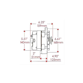 Powermaster Performance Alt GM 12SI Chrome 150A 6 grv Pulley 1 or 3 Wire - 37293-114