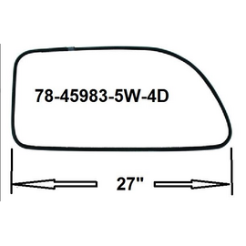 Vintique, Inc. 1937-39 Ford 5-Win & 4-Door Front Door Window Channel Kit - 78-45983-5W-4D