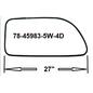Vintique, Inc. 1937-39 Ford 5-Win & 4-Door Front Door Window Channel Kit - 78-45983-5W-4D
