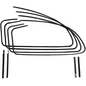 Vintique, Inc. 1938 Ford Dlx 2D 39-40 Tudor Rear 1/4 Window Channel Kt - SS - 81A-56786-SS