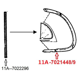 Vintique, Inc. 1941 - 48 Ford Vent Window Seal - 11A-7021448-PR