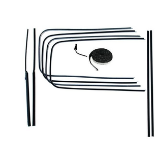 Vintique, Inc. 1946-48 Ford Coupe & 4-Door Front Door Window Channel Kit - 51A-45983-5W-4D