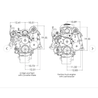 Kwik Performance Compact AC Bracket for Truck/LS3 Camaro Balancer - SD7B10 Compressor- K10780