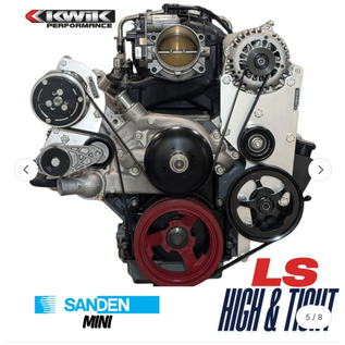 Kwik Performance Compact AC Bracket for Truck/LS3 Camaro Balancer - SD7B10 Compressor- K10780
