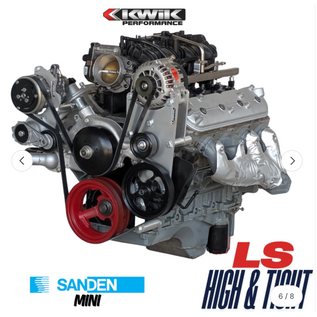 Kwik Performance Compact AC Bracket for Truck/LS3 Camaro Balancer - SD7B10 Compressor- K10780