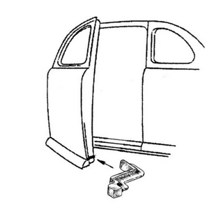 Vintique, Inc. 1941-48 Ford Back of Door Seal - 11A-7020548