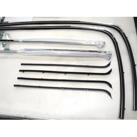 Vintique, Inc. 1953-56 Ford Pickup Truck Deluxe Door Window Channel Kit - BAAA-45983-PUD