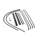 Vintique, Inc. 1942 & 46-47 Ford Pickup Truck Door Window Channel Kit - 21C-45983-PU