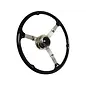Limeworks Speed Shop 1935-37 Style 16" Banjo Steering Wheel Kit, Black Horn Cap - ST3026BLK3B