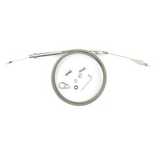 Lokar GM TH350  Tuned-Port Kickdown Cable - Polished Fittings