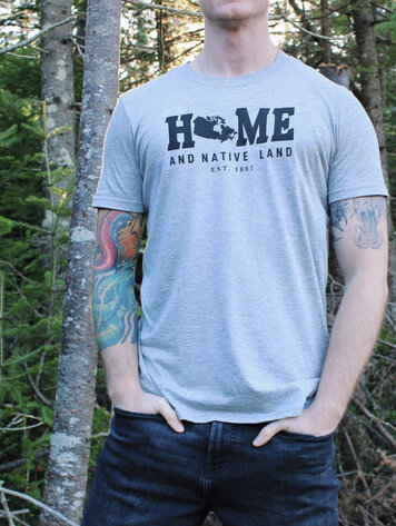 Home & Native Land Tee Grey