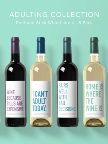 Adulting Wine Labels
