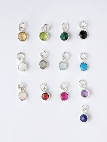 Charm Bar - Sterling Silver Gemstone Charms