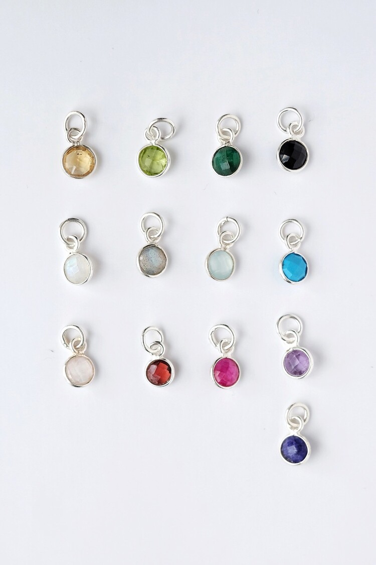 Charm Bar - Sterling Silver Gemstone Charms