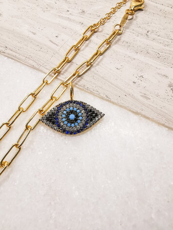 Göz Charm Yellow Gold